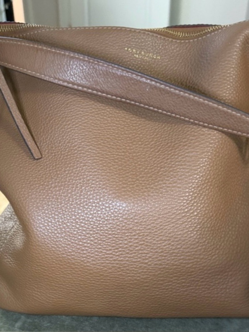 Tory Burch Perry Hobo Shoulder Bag with Red Interior